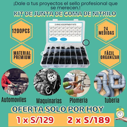 KIT DE JUNTAS DE GOMA DE NITRILO