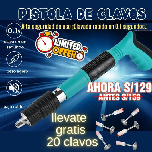 1 PISTOLA FULMINANTE DE CLAVOS 🔥/+ 20 clavos gratis🔥